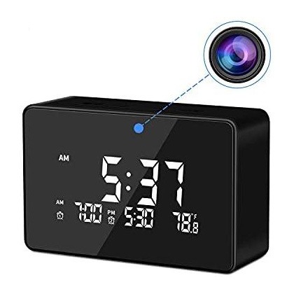 Discrete 1080p Camera Clock with Live Streaming – Recording and INVISIBLE WIFI mode